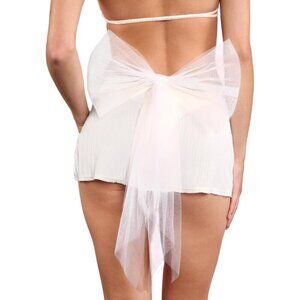 🆕Women White Bikini Bow Bach Pool Party Bathing Suit Bridal Shower Accessory